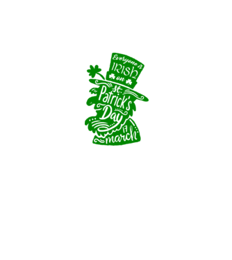 Everyone is irish leprechaun model alb pe tricou