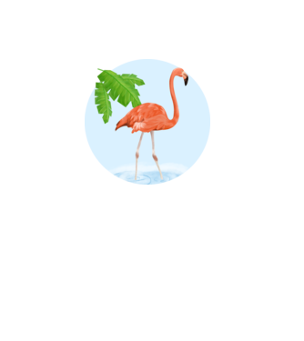 Flamingo model mov pe tricou