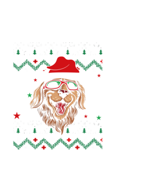 Ugly sweater dog model alb pe tricou