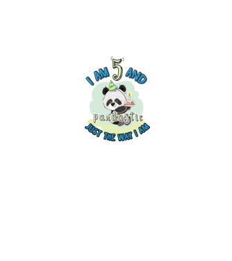 PANDASTIC 5 model alb pe tricou