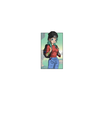 dragon ball bulma model roșu pe tricou