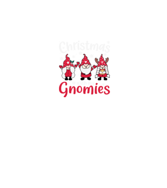 Christmas with my gnomies model negru pe tricou