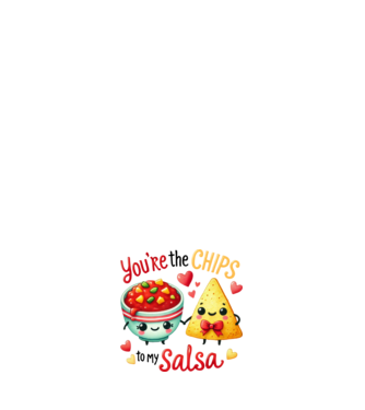 Chips to my Salsa model negru pe tricou