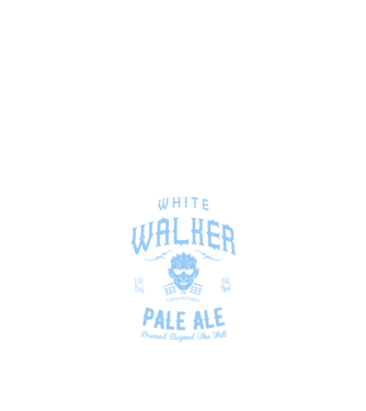 White Walker Pale Ale model negru pe tricou