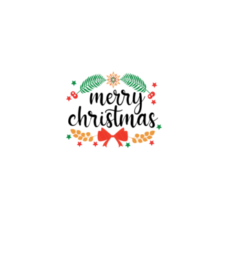 Merry christmas model alb pe tricou