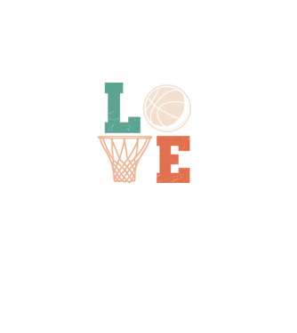 LOVE basketball model negru pe tricou