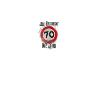 Am împlinit 70 de ani! model alb pe tricou