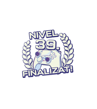 Nivel 39 finalizat! model alb pe tricou