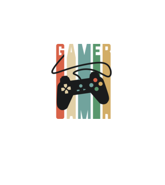 Gamer Controller model negru pe tricou