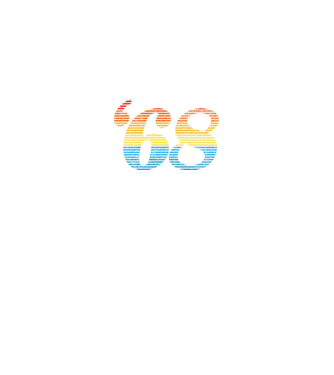 Retro Birthday 1968 model negru pe tricou