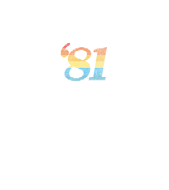 Retro Birthday 1981 model alb pe tricou