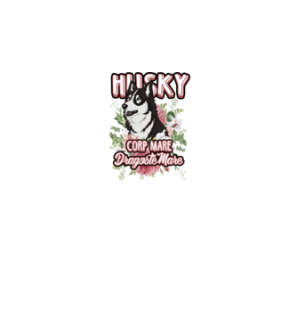 husky - corp mare, dragoste mare model alb pe tricou