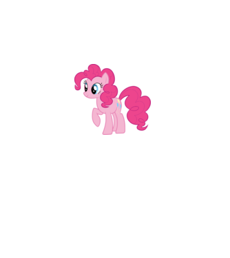 Pinkie Pie model alb pe tricou