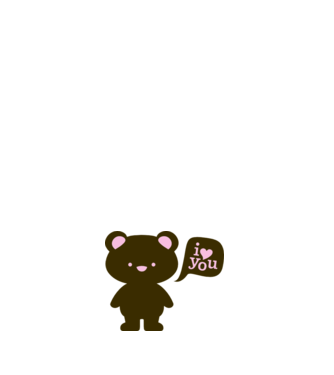 I Love You Bear model alb pe tricou