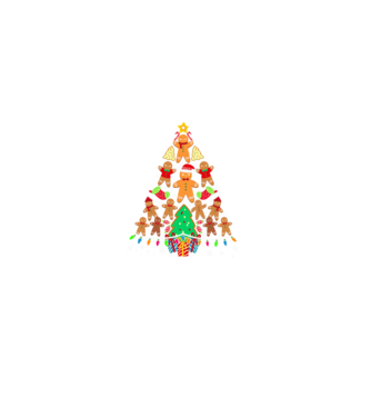 Cookie christmas tree model negru pe tricou