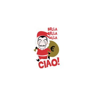 jingle bella christmas la casa de papel model negru pe tricou
