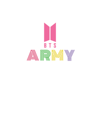 BTS ARMY model turcoaz pe tricou