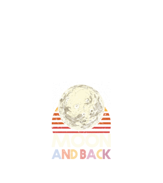 Retro vintage love you to the moon and back MOON model negru pe tricou