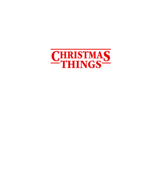Christmas Things model negru pe tricou