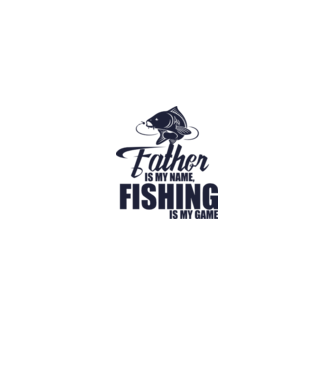 Father is my name, fishing is my game model alb pe tricou