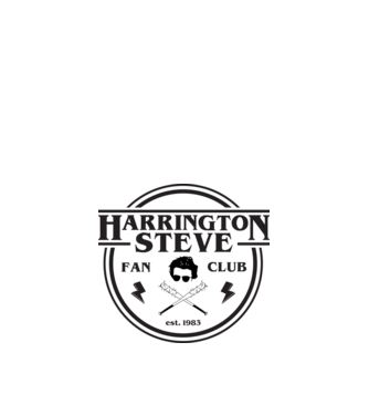 steve harrington fan club est 1983 model alb pe tricou