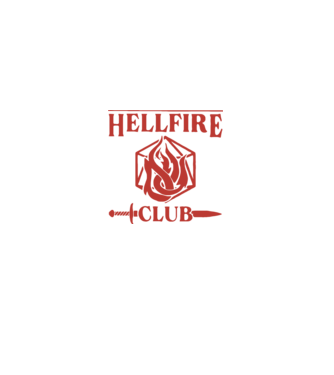 hellfire club 85 model negru pe tricou