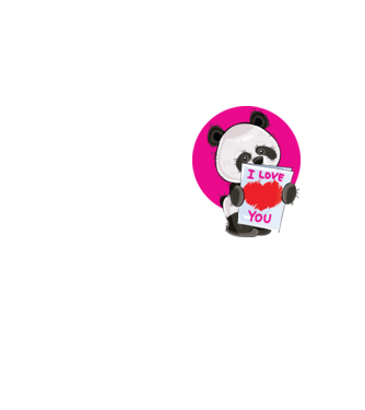 dragoste panda model galben neon pe tricou