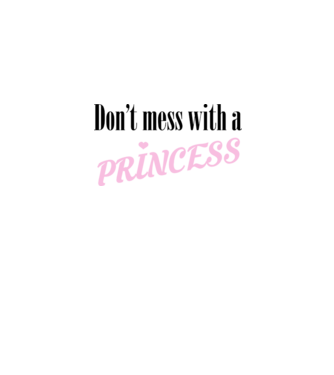 Princess model alb pe tricou