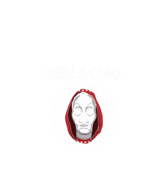 bella ciao stroke white model negru pe tricou