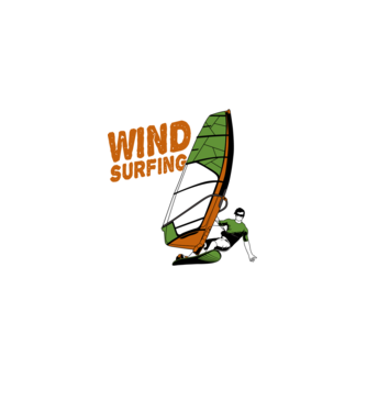 Wind Surf model  pe tricou