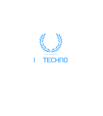 I love techno model negru pe tricou