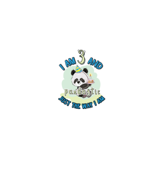 PANDASTIC 3 model alb pe tricou