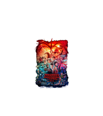 stranger things tribute poster2 model negru pe tricou