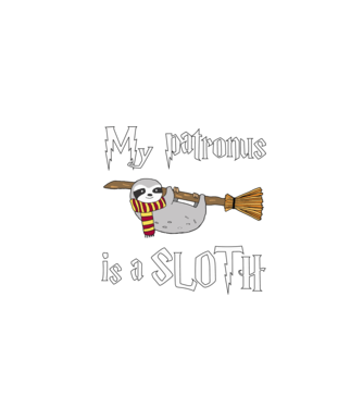 my patronus is a sloth model negru pe tricou