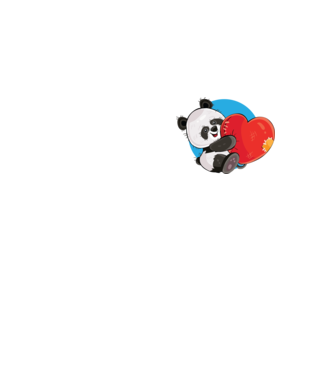 Dragoste panda model galben neon pe tricou