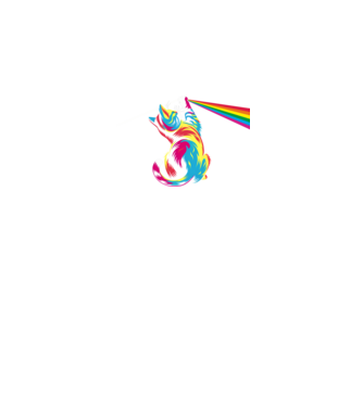 Pisica prismă model negru pe tricou