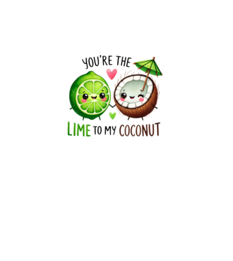 Lime to my Coconut model alb pe tricou