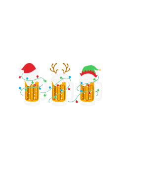 Christmas beer mugs model negru pe tricou