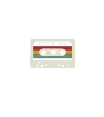 retro tape 1984 vintage model negru pe tricou