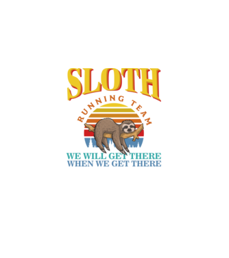 SLOTH running team model negru pe tricou