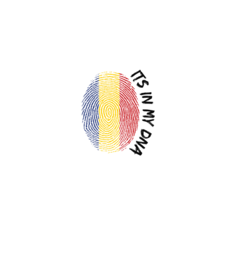 România fingerprint model gri pe tricou
