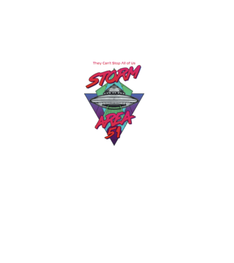 storm area 51 ufo model alb pe tricou