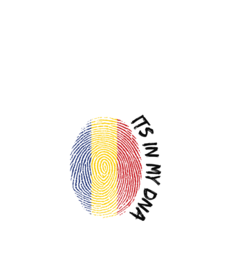 România fingerprint model alb pe tricou