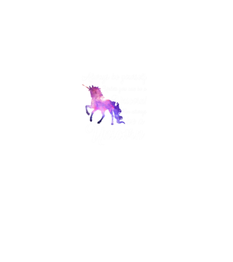 Always be UNICORN model alb pe tricou