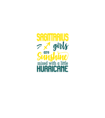 Sunshine with Hurricane SAGITTARIUS model negru pe tricou