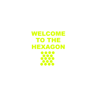 Welcome to the hexagon model roșu pe tricou