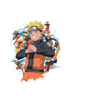 NARUTO model negru pe tricou