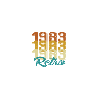 1983 retro model alb pe tricou