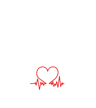 ECG inimă model alb pe tricou