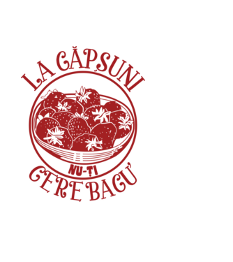La căpșuni nu-ți cere bacu model negru pe tricou